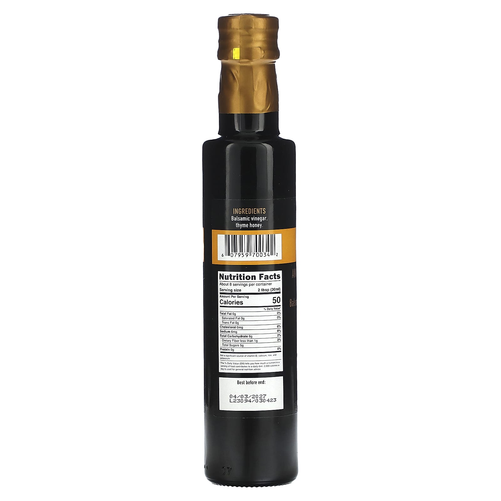 Gaea, Ancient Greek Balsamic, OXYMELO, бальзамический уксус и чабрец, 250 мл (8,5 жидк. Унции)