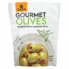Gaea, Gourmet Olives, собранные вручную маринованные оливки, 120 г (4,2 унции)