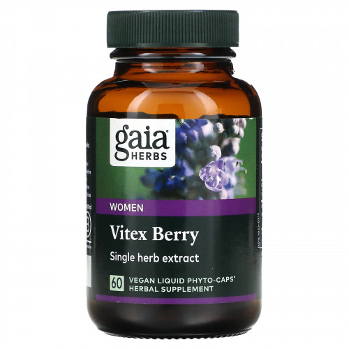 Gaia Herbs, витекс, добавка для женщин, 60 веганских капсул Liquid Phyto-Caps
