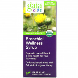 Gaia Herbs, детский сироп для здоровья бронхов, 89 мл (3 жидк. унции)