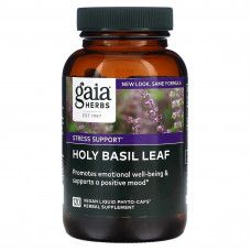 Gaia Herbs, лист базилика священного, 120 веганских капсул Liquid Phyto-Caps