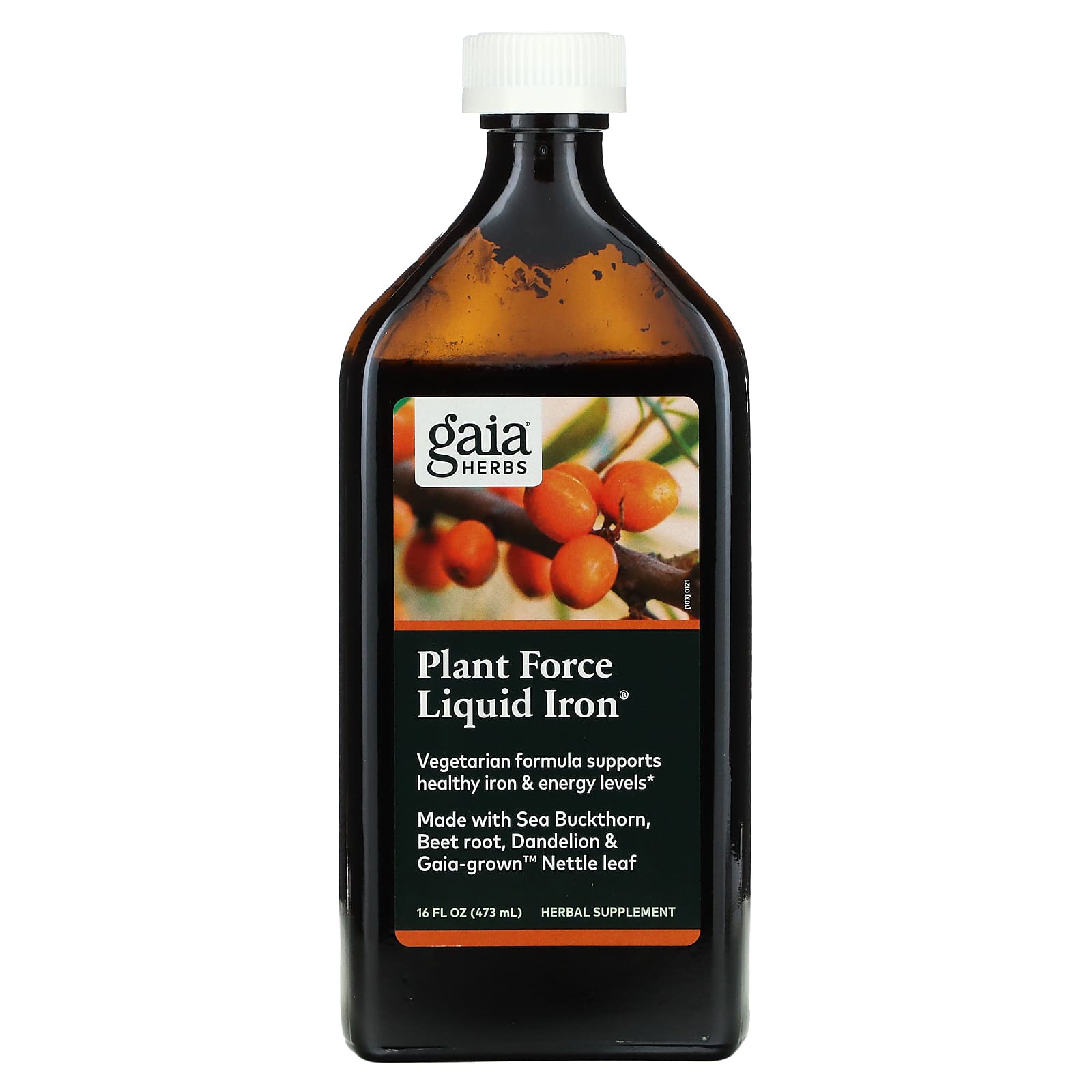 Gaia Herbs, Plant Force Liquid Iron, 473 мл (16 жидк. унций)