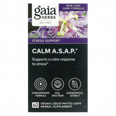 Gaia Herbs, Calm A.S.A.P., 60 веганских капсул Liquid Phyto-Caps
