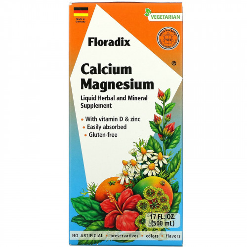 Gaia Herbs, Floradix, Calcium Magnesium, 17 fl oz (500 ml)