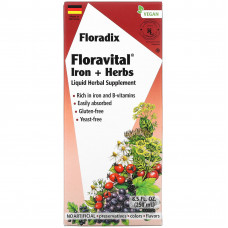Gaia Herbs, Floradix, Floravital Iron + Herbs, 8,5 жидких унций (250 мл)
