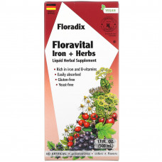 Gaia Herbs, Floradix, Floravital Iron + Herbs, 500 мл (17 жидк. Унций)