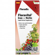 Gaia Herbs, Floradix, железо и травы Floravital, 23 жидк. унции (700 мл)