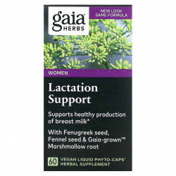 Gaia Herbs, Добавка для поддержки грудного вскармливания, 60 веганских капсул Liquid Phyto-Caps