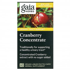Gaia Herbs, Клюквенный концентрат, 60 веганских жидких фитокапсул