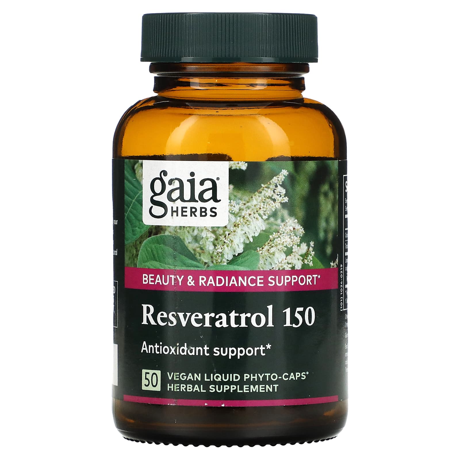 Gaia Herbs, Ресвератрол 150, 50 веганские фито-капсулы с жидкостью