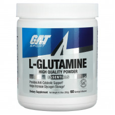 GAT, L-глютамин, без добавок, 300 г (10,58 унций)