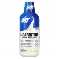 GAT, L-карнитин, аминокислота, лимонный взрыв, 1500 мг, 473 мл (16 унций)
