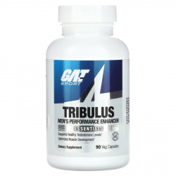 GAT, Tribulus, средство для повышения производительности для мужчин, 90 растительных капсул