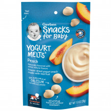 Gerber, Yogurt Melts, для малышей от 8 месяцев, с персиком, 28 г (1 унция)