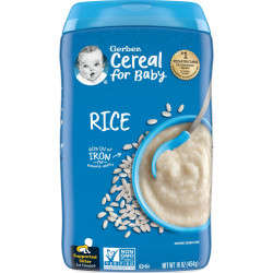 Gerber, Детские хлопья, 1st Foods, рис, 454 г (16 унций)