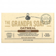 The Grandpa Soap Co., Кусковое мыло для лица и для тела, успокаивающее, овсяное, 4,25 унции (120 г)