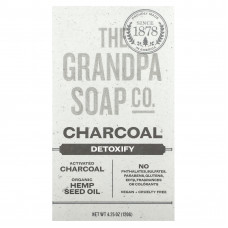 The Grandpa Soap Co., Мыло для лица и тела, древесный уголь, 120 г (4,25 унции)
