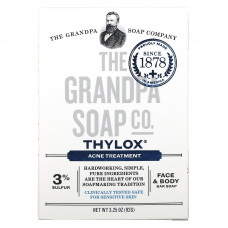 The Grandpa Soap Co., Брусковое мыло для лица и тела, Thylox, борьба с акне, 92 г