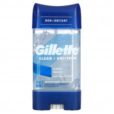 Gillette, Clear + Dri-Tech, антиперспирант и дезодорант, Cool Wave, 107 г (3,8 унции)
