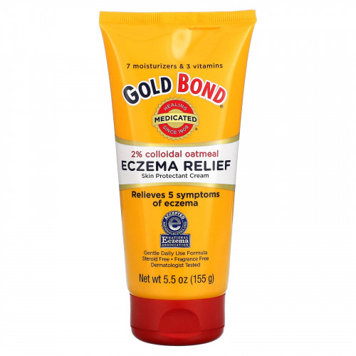 Gold Bond, Medicated, крем для защиты кожи от экземы, 2% коллоидная овсянка, 155 г (5,5 унции)