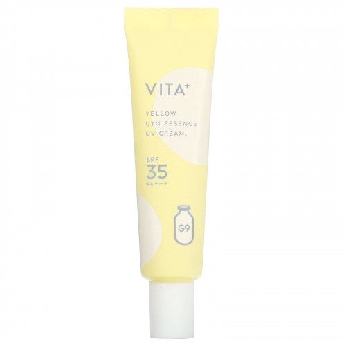 G9skin, Vita + UYU Essence UV Cream, солнцезащитный крем SPF 35 PA +++, желтый, 25 г