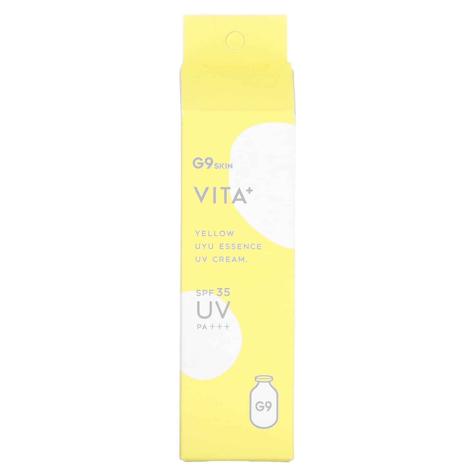 G9skin, Vita + UYU Essence UV Cream, солнцезащитный крем SPF 35 PA +++, желтый, 25 г