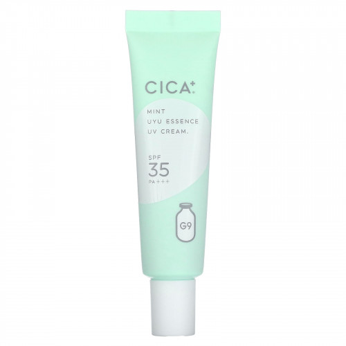 G9skin, Cica + UYU Essence UV Cream, УФ-крем, SPF 35 PA +++, мята`` 25 г