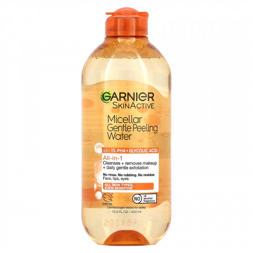 Garnier, SkinActive, мицеллярная вода для деликатного пилинга, 400 мл (13,5 жидк. Унции)