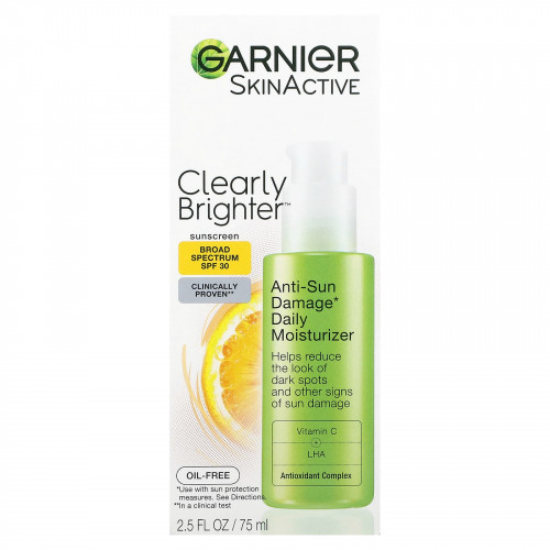 Garnier, SkinActive, ежедневное увлажняющее средство против солнца, SPF 30, 75 мл (2,5 жидк. Унции)