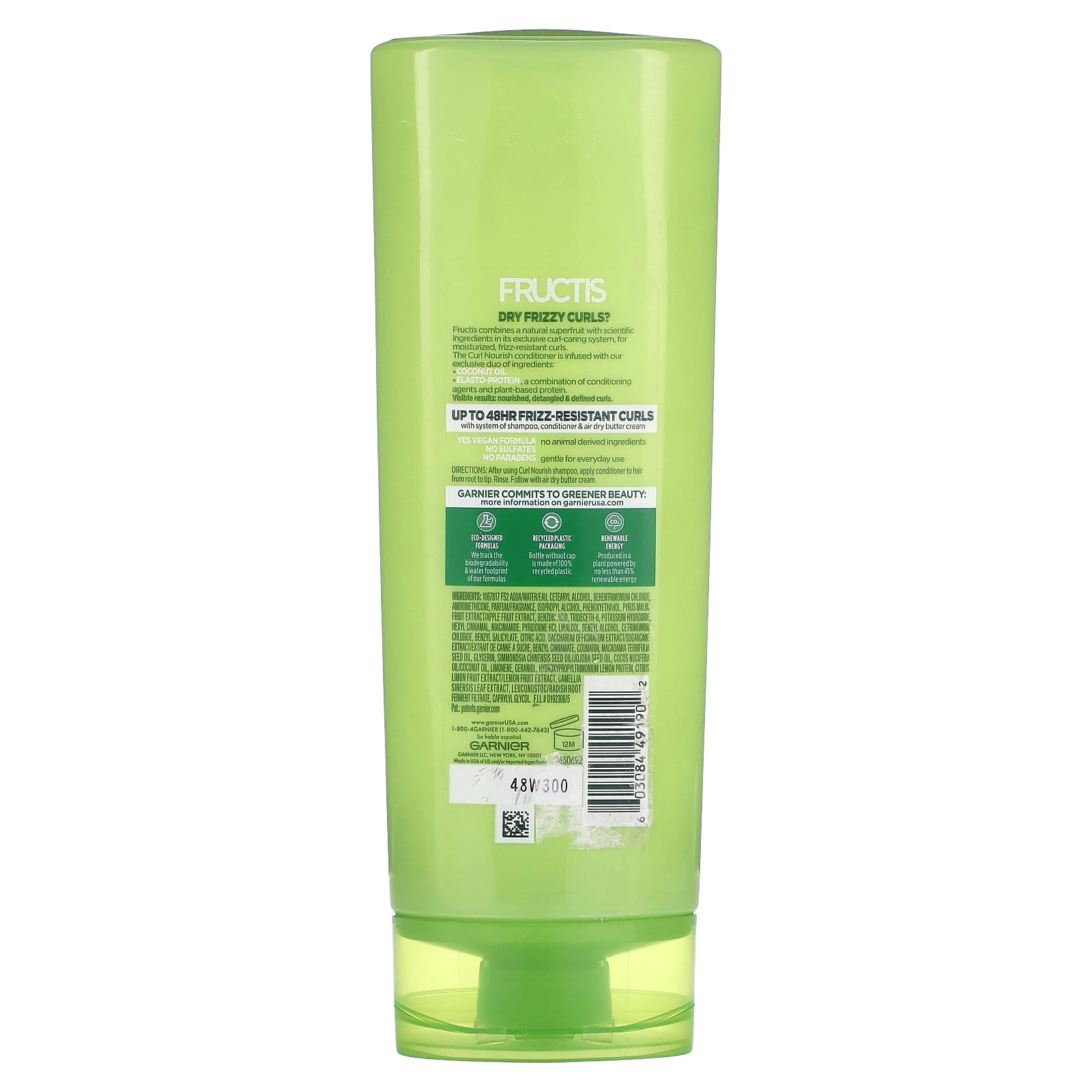 Garnier, Fructis, Curl Nourish, увлажняющий кондиционер для всех типов локонов, 354 мл (12 жидк. Унций)