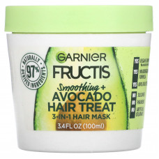 Garnier, Fructis, 1-минутная разглаживающая маска для волос, с экстрактом авокадо, 100 мл