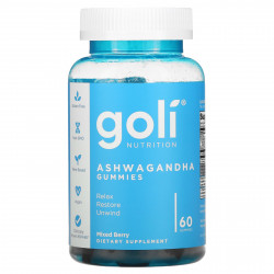 Goli Nutrition, Ашваганда, жевательные мармеладки, ягодное ассорти, 60 жевательных таблеток