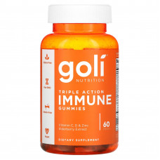 Goli Nutrition, Жевательные мармеладки тройного действия для иммунитета, 60 шт.