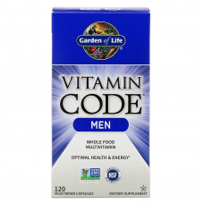 Garden of Life, Vitamin Code, мультивитамины из цельных продуктов для мужчин, 120 вегетарианских капсул