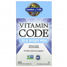 Garden of Life, Vitamin Code, мультивитамины из цельных продуктов для мужчин от 50 лет, 240 вегетарианских капсул