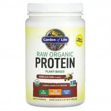 Garden of Life, RAW Organic Protein, органический протеин на растительной основе, ваниль и чай, 680 г (1 фунт, 7,98 унции)