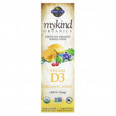 Garden of Life, MyKind Organics, веганский спрей с витамином D3, ваниль, 25 мкг (1000 МЕ), 58 мл (2 жидк. Унции)