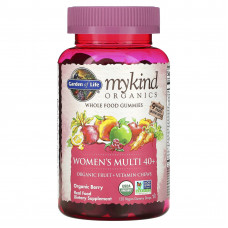 Garden of Life, MyKind Organics, мультивитамины для женщин в возрасте от 40 лет, органические ягоды, 120 веганских жевательных конфет