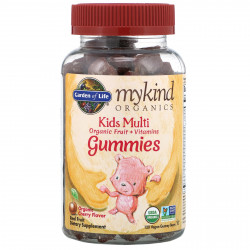 Garden of Life, MyKind Organics, детский мультивитамин, органический ароматизатор со вкусом вишни, 120 веганских жевательных конфет в форме мишек