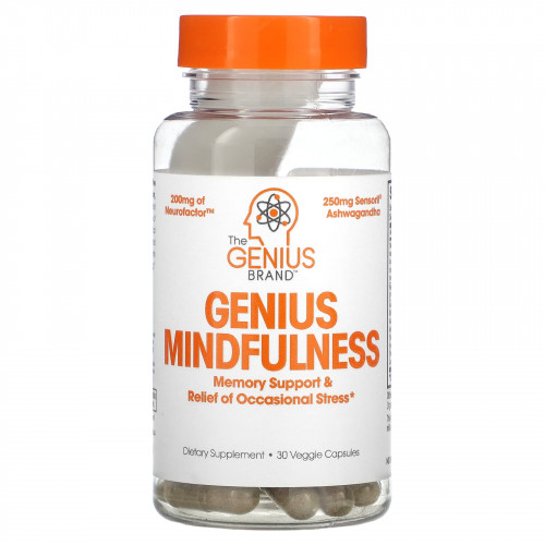 The Genius Brand, Genius Mindfullness, 30 растительных капсул