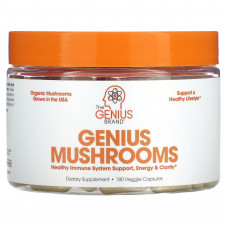 The Genius Brand, Genius Mushrooms, 180 растительных капсул