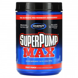 Gaspari Nutrition, SuperPump Max, фруктовый пунш, 640 г (1,41 фунта)