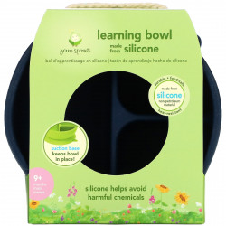 Green Sprouts, Learning Bowl, для детей от 9 месяцев, темно-синий, 1 миска