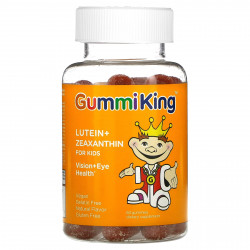 GummiKing, лютеин и зеаксантин для детей, 60 жевательных таблеток со вкусом манго
