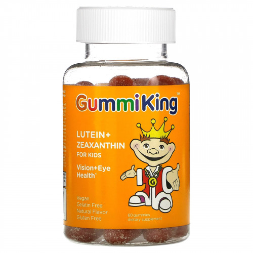 GummiKing, лютеин и зеаксантин для детей, 60 жевательных таблеток со вкусом манго