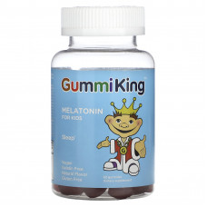 GummiKing, Мелатонин для детей, со вкусом клубники, 60 жевательных таблеток