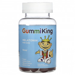 GummiKing, Мелатонин для детей, со вкусом клубники, 60 жевательных таблеток