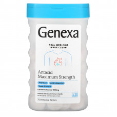 Genexa LLC, антацид максимальной силы, органические ягоды и ваниль, 1000 мг, 72 жевательные таблетки