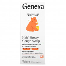 Genexa LLC, Kid's Honey, сироп от кашля, для детей от 1 года, органический мед, 118 мл (4 жидк. Унции)