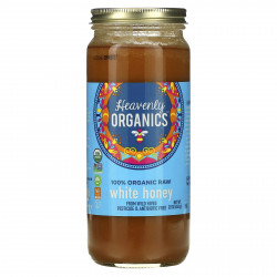 Heavenly Organics, 100% органический необработанный белый мед, 624 г (22 унции)